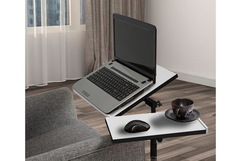 Ståskrivbord Jasiman 67 cm - Vit/Svart - Skrivbord - Datorbord - Höj och sänkbart skrivbord