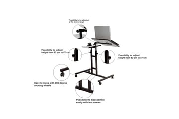 Ståskrivbord Kendallynn 67 cm Katt - Svart/Vit - Möbler - Bord & matgrupp - Kontorsbord - Skrivbord
