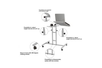 Ståskrivbord Kendallynn 67 cm Katt - Vit/Svart - Möbler - Bord & matgrupp - Kontorsbord - Skrivbord