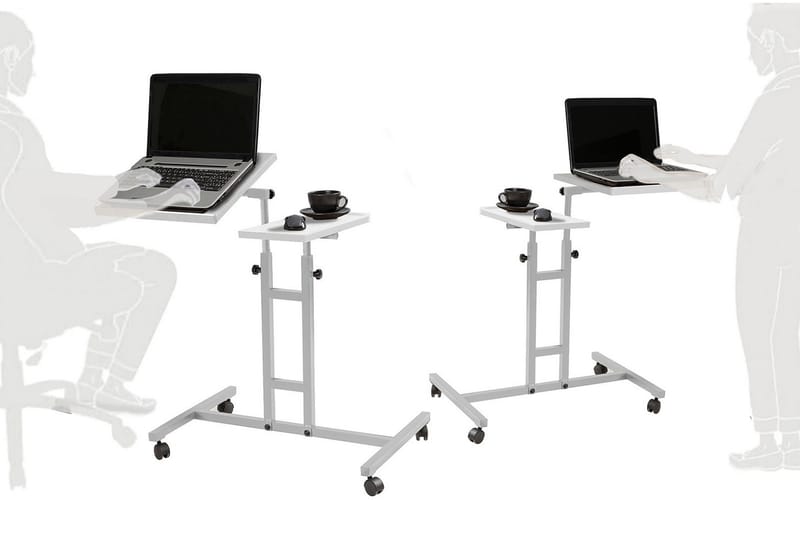 Ståskrivbord Tyanne 67 cm - Vit - Skrivbord - Datorbord - Höj och sänkbart skrivbord