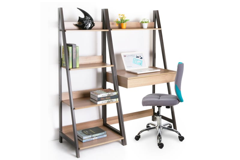 Stepan Skrivbord 74 cm med Förvaring Hylla - Brun/Trä/Natur - Möbler - Bord & matgrupp - Kontorsbord - Skrivbord