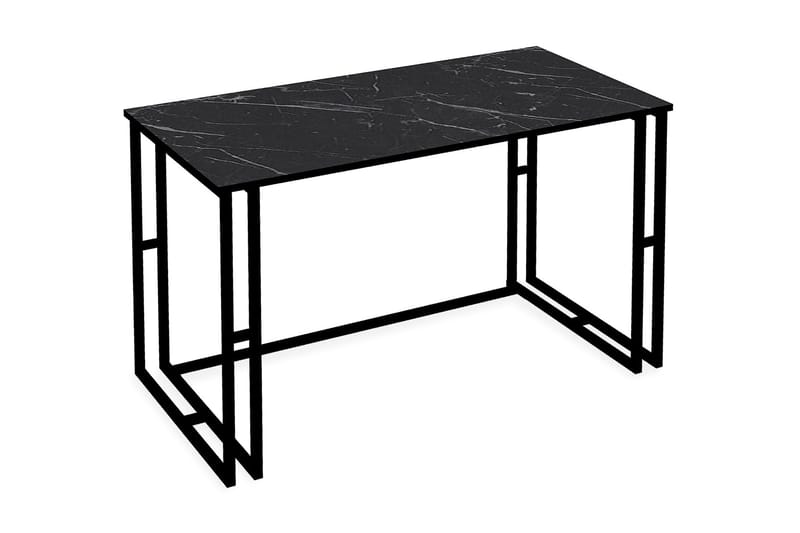 Stodene Skrivbord 120 cm Marmormönster, Svart