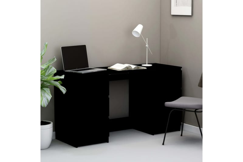 Skrivbord svart 140x50x77 cm spånskiva - Svart - Skrivbord - Datorbord