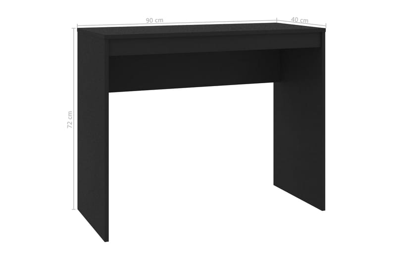 Skrivbord svart 90x40x72 cm spånskiva - Svart - Skrivbord - Datorbord