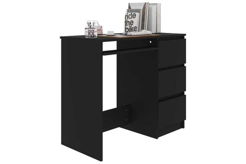Skrivbord svart 90x45x76 cm spånskiva - Svart - Skrivbord - Datorbord