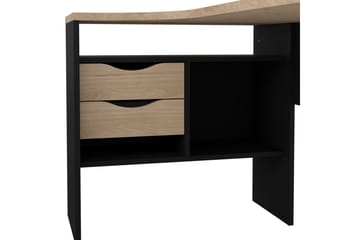 Taketo Hörnskrivbord 145 cm - Mörkgrå/Natur - Möbler - Bord & matgrupp - Kontorsbord - Skrivbord - Hörnskrivbord