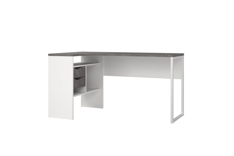 Taketo Hörnskrivbord 145 cm - Vit/Chokladbrun - Möbler - Bord & matgrupp - Kontorsbord - Skrivbord - Hörnskrivbord