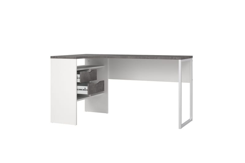 Taketo Hörnskrivbord 145 cm - Vit/Chokladbrun - Möbler - Bord & matgrupp - Kontorsbord - Skrivbord - Hörnskrivbord