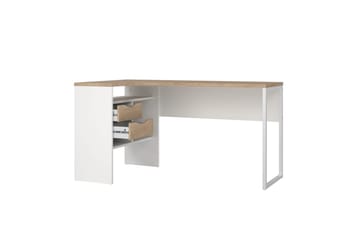 Taketo Hörnskrivbord 145 cm - Vit/Natur - Möbler - Bord & matgrupp - Kontorsbord - Skrivbord - Hörnskrivbord