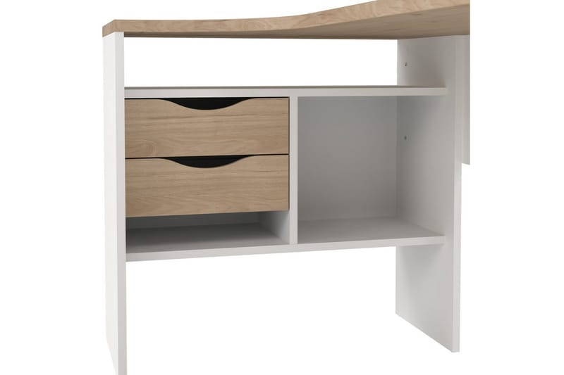 Taketo Hörnskrivbord 145 cm - Vit/Natur - Möbler - Bord & matgrupp - Kontorsbord - Skrivbord - Hörnskrivbord