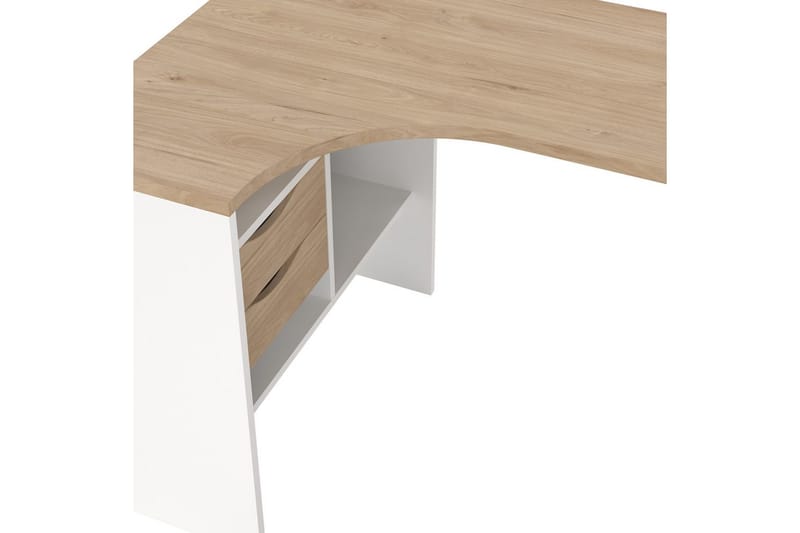 Taketo Hörnskrivbord 145 cm - Vit/Natur - Möbler - Bord & matgrupp - Kontorsbord - Skrivbord - Hörnskrivbord