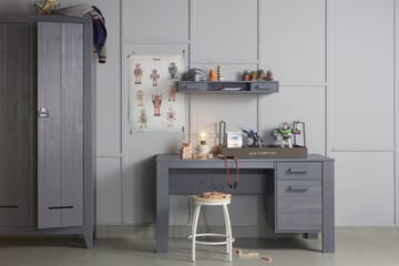 Tenney Datorbord 141 cm med Förvaring Låda + Skåp - Stålgrå - Möbler - Bord & matgrupp - Kontorsbord - Skrivbord