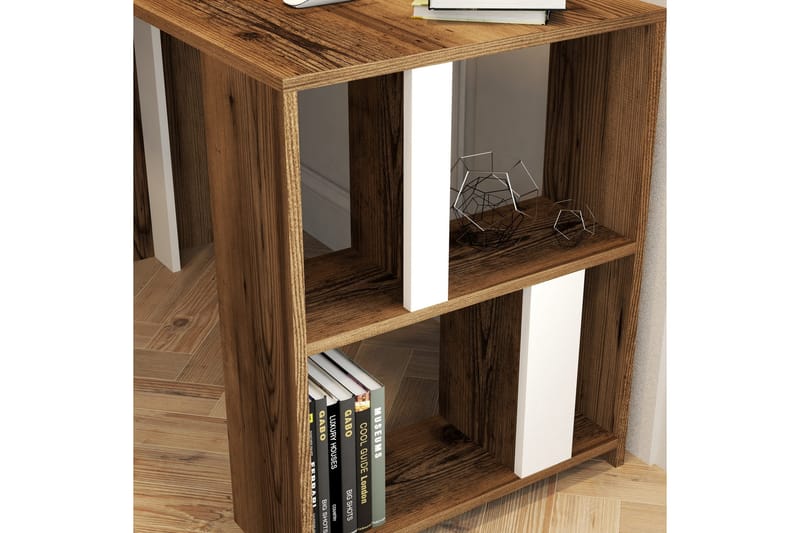 Timiza Skrivbord 120 cm med Förvaring Hylla - Brun/Vit - Möbler - Bord & matgrupp - Kontorsbord - Skrivbord