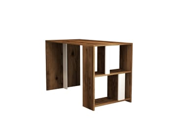 Timiza Skrivbord 120 cm med Förvaring Hylla - Brun/Vit - Möbler - Bord & matgrupp - Kontorsbord - Skrivbord