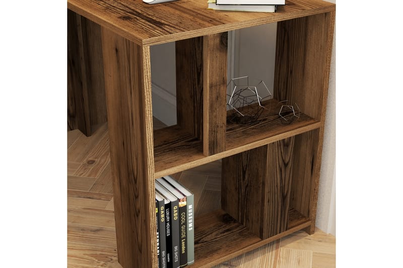 Timiza Skrivbord 120 cm med Förvaring Hylla - Valnötsbrun - Möbler - Bord & matgrupp - Kontorsbord - Skrivbord