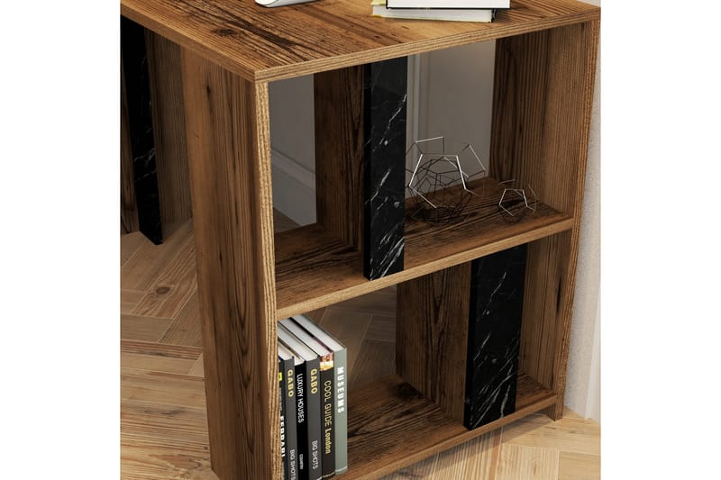 Timiza Skrivbord 120 cm med Förvaring Hylla - Valnötsbrun/Svart - Möbler - Bord & matgrupp - Kontorsbord - Skrivbord