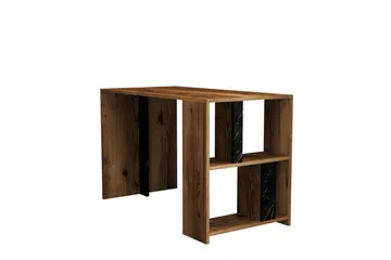 Timiza Skrivbord 120 cm med Förvaring Hylla - Valnötsbrun/Svart - Möbler - Bord & matgrupp - Kontorsbord - Skrivbord