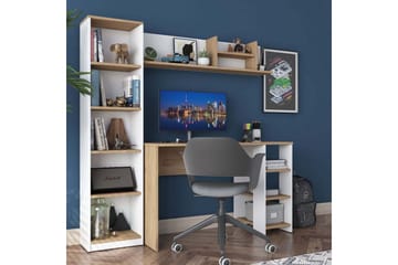 Skrivbord Traven Valnöt / Vit - Vit - Möbler - Bord & matgrupp - Kontorsbord - Skrivbord