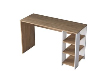 Skrivbord Traven Valnöt / Vit - Vit - Möbler - Bord & matgrupp - Kontorsbord - Skrivbord