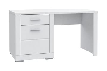 Uzayr Skrivbord 138 cm med Förvaring Hylla + Skåp - Vit - Möbler - Bord & matgrupp - Kontorsbord - Skrivbord