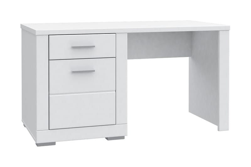 Uzayr Skrivbord 138 cm med Förvaring Hylla + Skåp - Vit - Möbler - Bord & matgrupp - Kontorsbord - Skrivbord