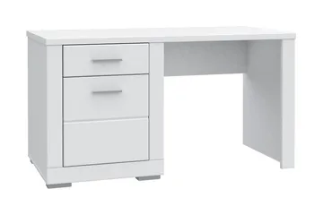 Uzayr Skrivbord 138 cm med Förvaring Hylla + Skåp - Vit - Möbler - Bord & matgrupp - Kontorsbord - Skrivbord