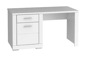 Uzayr Skrivbord 138 cm med Förvaring Hylla + Skåp - Vit - Möbler - Bord & matgrupp - Kontorsbord - Skrivbord