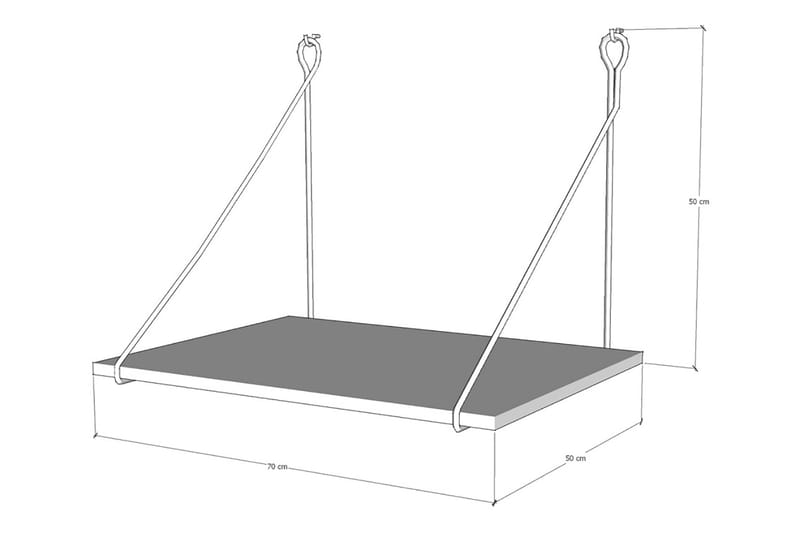 Väggskrivbord Mesjö 70 cm - Brun - Möbler - Bord & matgrupp - Kontorsbord - Skrivbord