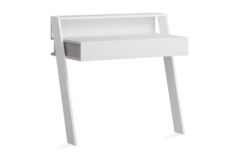 Väggskrivbord Rodger 94 cm med Förvaring Låda + Hylla - Vit - Möbler - Bord & matgrupp - Kontorsbord - Skrivbord
