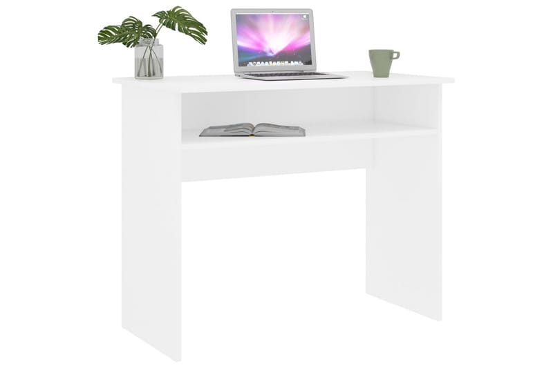 Skrivbord vit 90x50x74 cm spånskiva - Vit - Skrivbord - Datorbord