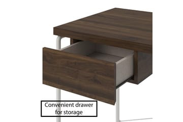 Webster Skrivbord 107 cm med Förvaring Låda Valnötsbrun - Novogratz - Möbler - Bord & matgrupp - Kontorsbord - Skrivbord