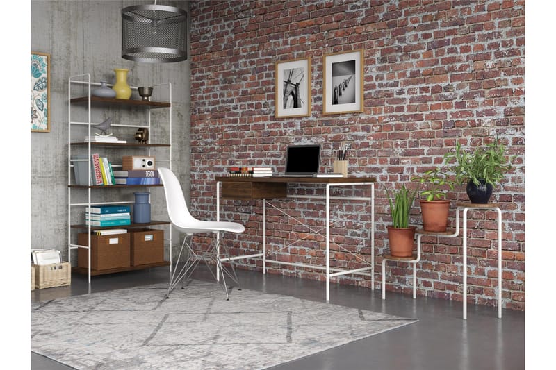 Webster Skrivbord 107 cm med Förvaring Låda Valnötsbrun - Novogratz - Möbler - Bord & matgrupp - Kontorsbord - Skrivbord