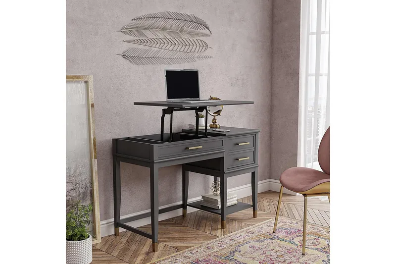 Westerleigh Höj-och Sänkbart Skrivbord 116 cm Förvaring Lådo - CosmoLiving - Möbler - Bord & matgrupp - Kontorsbord - Skrivbord