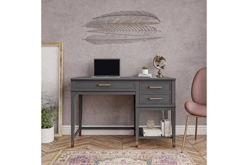 Westerleigh Höj-och Sänkbart Skrivbord 116 cm Förvaring Lådo - CosmoLiving - Möbler - Bord & matgrupp - Kontorsbord - Skrivbord