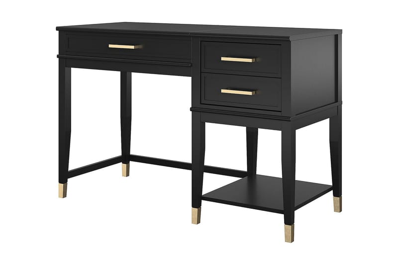 Westerleigh Skrivbord 116 cm Höj- och sänkbar 3 Lådor Svart - CosmoLiving - Möbler - Bord & matgrupp - Kontorsbord - Skrivbord