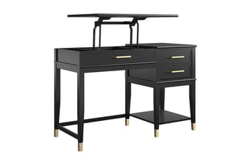 Westerleigh Skrivbord 116 cm Höj- och sänkbar 3 Lådor Svart - CosmoLiving - Möbler - Bord & matgrupp - Kontorsbord - Skrivbord