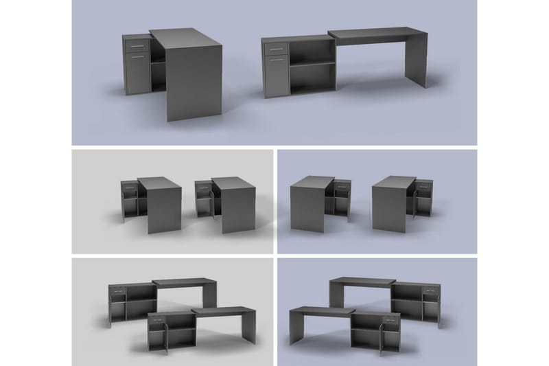 Wickston Skrivbord 120 cm Anthracite - Möbler - Bord & matgrupp - Kontorsbord - Skrivbord