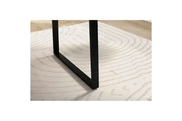 Skrivbord Wohnling Massiv trä träd kant metallben lantlig stil Svart, Rak, 140x60 cm - Svart, Rak, 140x60 cm - Möbler - Bord & matgrupp - Kontorsbord - Skrivbord