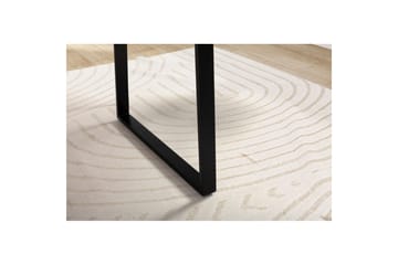 Skrivbord Wohnling Massiv trä träd kant metallben lantlig stil Svart, Rak, 180x90 cm - Svart, Rak, 180x90 cm - Möbler - Bord & matgrupp - Kontorsbord - Skrivbord