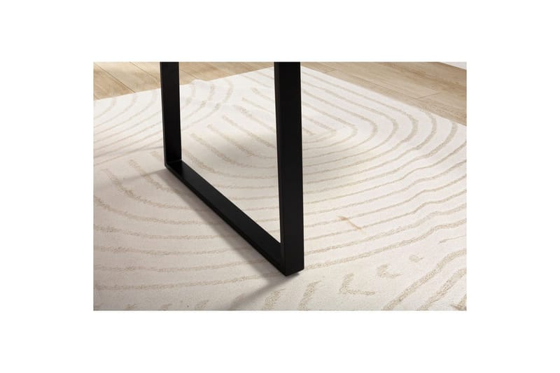 Skrivbord Wohnling Massiv trä träd kant metallben lantlig stil Svart, Rak, 200x100 cm - Svart, Rak, 200x100 cm - Möbler - Bord & matgrupp - Kontorsbord - Skrivbord