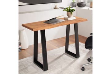 Skrivbord Wohnling Massivt trä med trädkanter, metallram - Möbler - Bord & matgrupp - Kontorsbord - Skrivbord