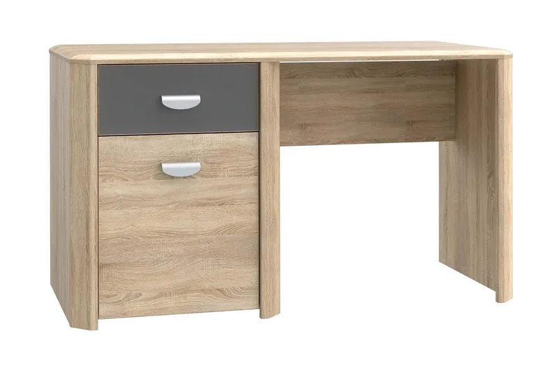 Yazmene Skrivbord 130 cm med Förvaring Låda + Skåp - Brun - Möbler - Bord & matgrupp - Kontorsbord - Skrivbord