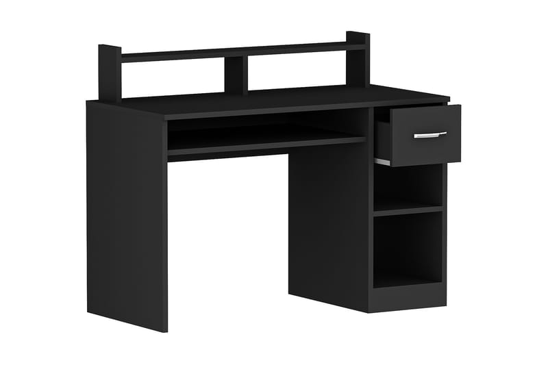 Yemisen Skrivbord 120 cm med Förvaring Låda + Hyllor - Antracit - Möbler - Bord & matgrupp - Kontorsbord - Skrivbord