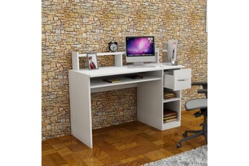 Yemisen Skrivbord 120 cm med Förvaring Låda + Hyllor - Vit - Möbler - Bord & matgrupp - Kontorsbord - Skrivbord