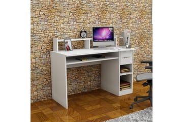 Yemisen Skrivbord 120 cm med Förvaring Låda + Hyllor - Vit - Möbler - Bord & matgrupp - Kontorsbord - Skrivbord