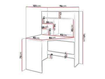 Zayden Skrivbord 96 cm - beige - Möbler - Bord & matgrupp - Kontorsbord - Skrivbord - Hörnskrivbord