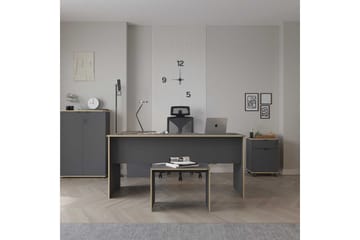 Soonam Skrivbord 160x144 cm - Rödfärgat trä/Antracit - Möbler - Bord & matgrupp - Kontorsbord - Skrivbord