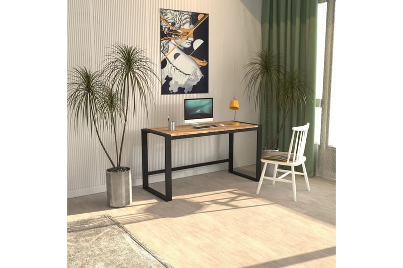 Sorix Skrivbord 55x122 cm, Natur/Svart