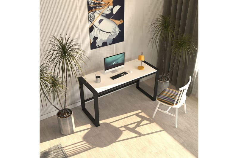 Sorix Skrivbord 55x122 cm - Vit/Svart - Möbler - Bord & matgrupp - Kontorsbord - Skrivbord