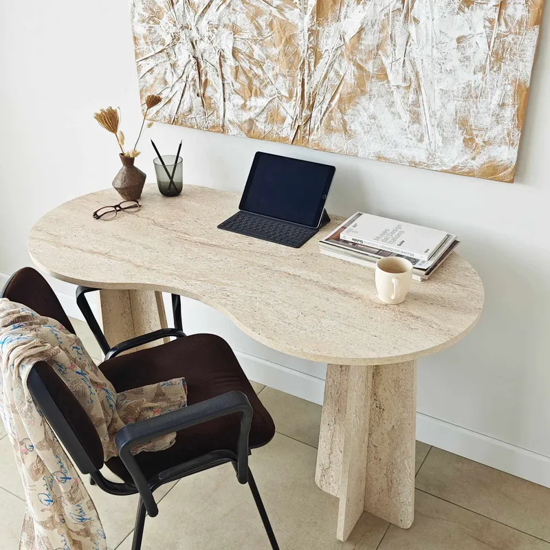 Soryn Skrivbord 120 cm - Travertin - Möbler - Bord & matgrupp - Kontorsbord - Skrivbord